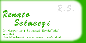 renato selmeczi business card